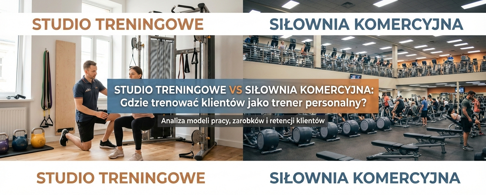 Studio treningowe vs siłownia komercyjna: Gdzie trenować klientów jako trener personalny?